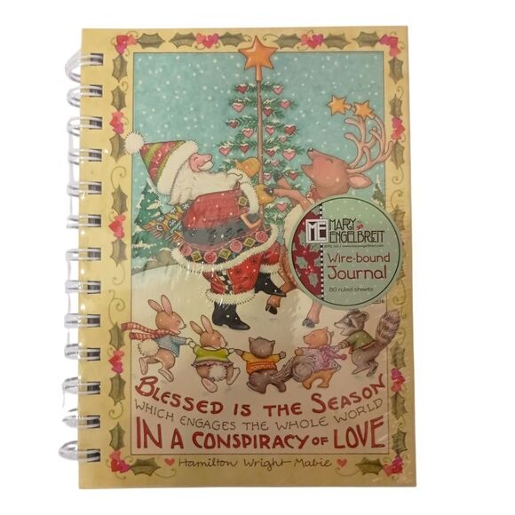 Mary Engelbreit Christmas Journal Blessed is the Season Santa Claus 80 Page NEW. - Picture 9 of 14